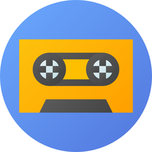 kassette Flat Circular Gradient icon