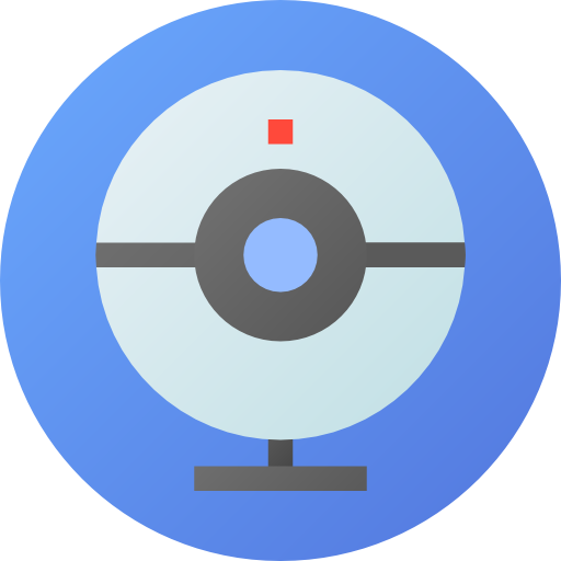 webcam Flat Circular Gradient icon