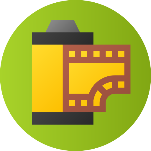 film Flat Circular Gradient icon