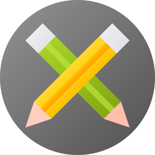 Pencil Flat Circular Gradient icon
