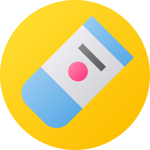 Eraser Flat Circular Gradient icon
