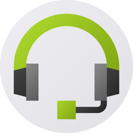Headphones Flat Circular Gradient icon