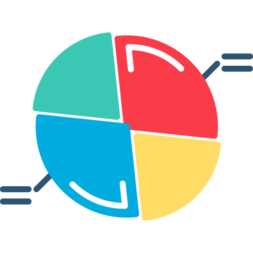 Круговая диаграмма Generic color fill иконка