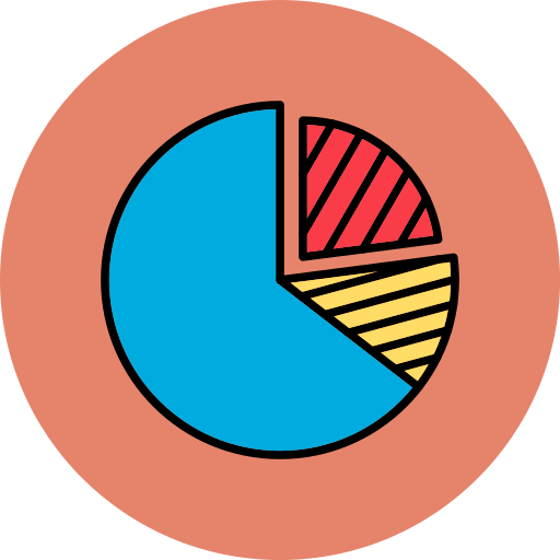 gráfico redondo Generic color lineal-color icono