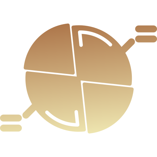 grafico a torta Generic gradient fill icona
