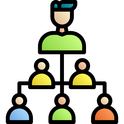 organisatiestructuur Generic gradient lineal-color icoon