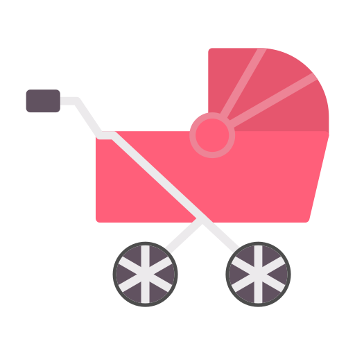 wózek dziecięcy Generic color fill ikona