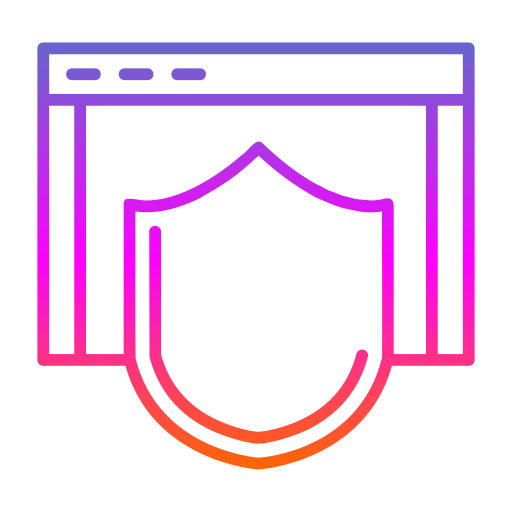 Web protection Generic gradient outline icon