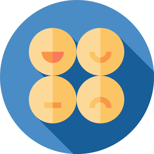 Expressions Flat Circular Flat icon