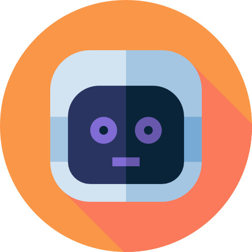 Robot Flat Circular Flat icon