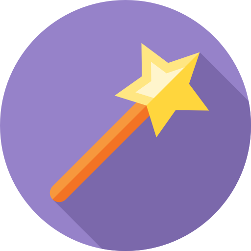 魔法の杖 Flat Circular Flat icon
