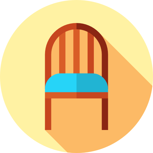 chaise Flat Circular Flat Icône