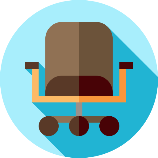 Office chair Flat Circular Flat icon