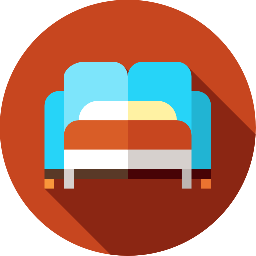 Sofa bed Flat Circular Flat icon