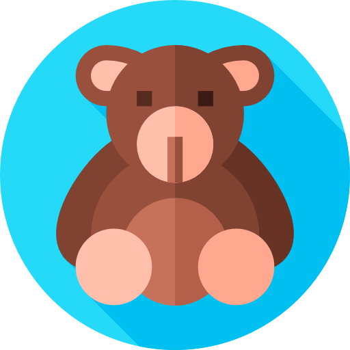 teddybär Flat Circular Flat icon