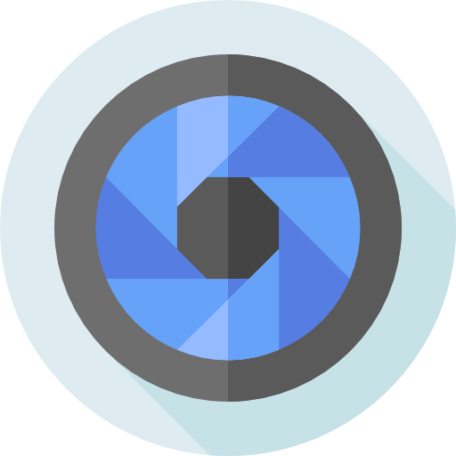 lente Flat Circular Flat icono