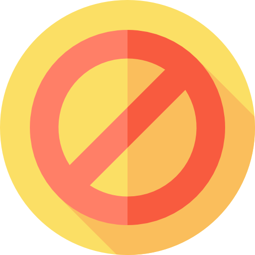 Banned Flat Circular Flat icon