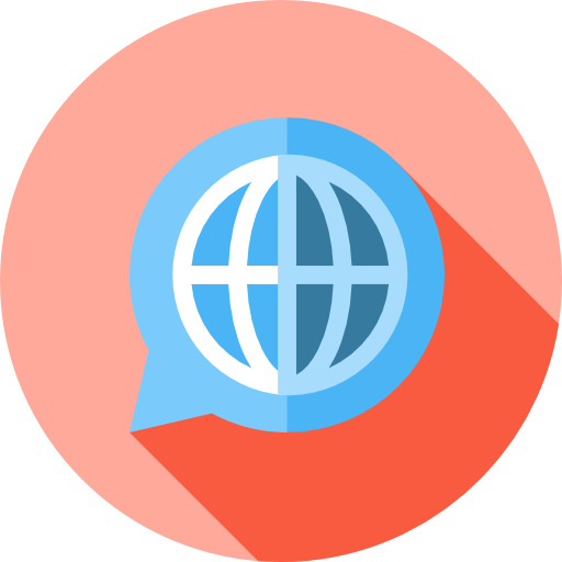 traducción Flat Circular Flat icono