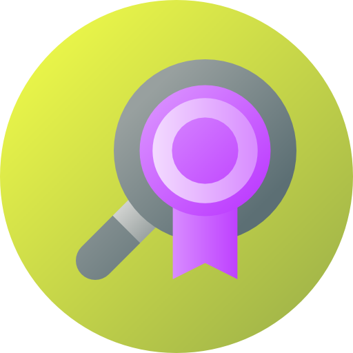 Search Flat Circular Gradient icon