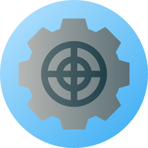 Settings Flat Circular Gradient icon