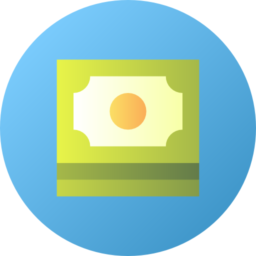 geld Flat Circular Gradient icon