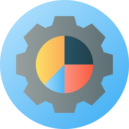 管理 Flat Circular Gradient icon