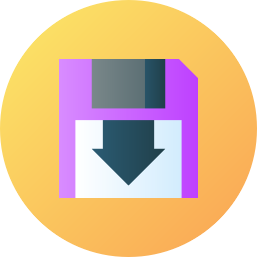Backup Flat Circular Gradient icon