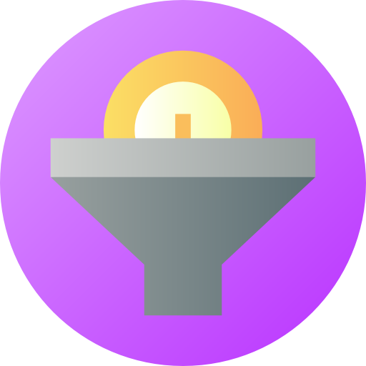 Funnel Flat Circular Gradient icon