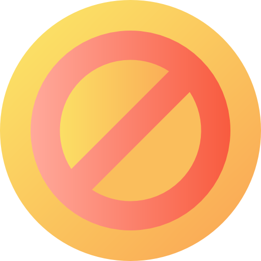 금지 Flat Circular Gradient icon