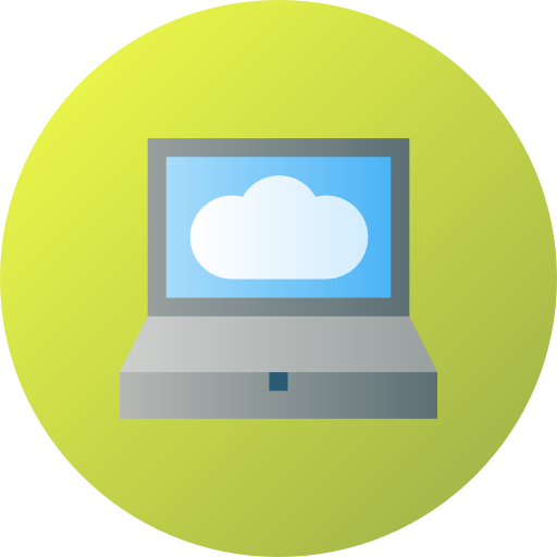 cloud computing Flat Circular Gradient icon