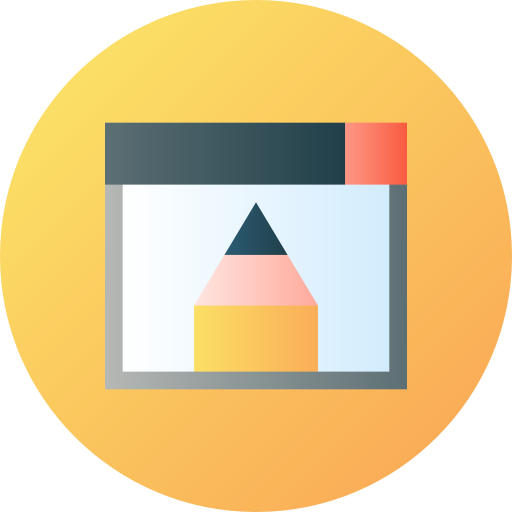 browser Flat Circular Gradient icon