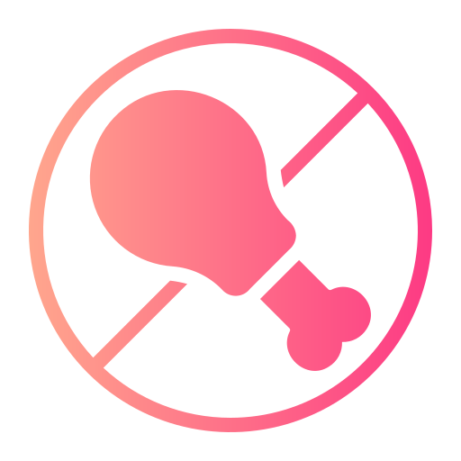No meat Generic gradient fill icon