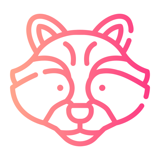 Raccoon Generic gradient outline icon