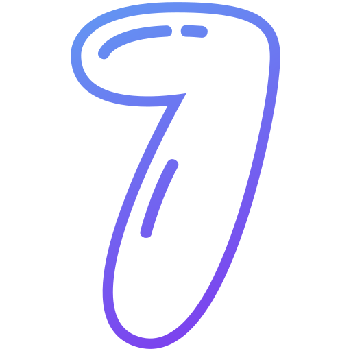 sette Generic gradient outline icona