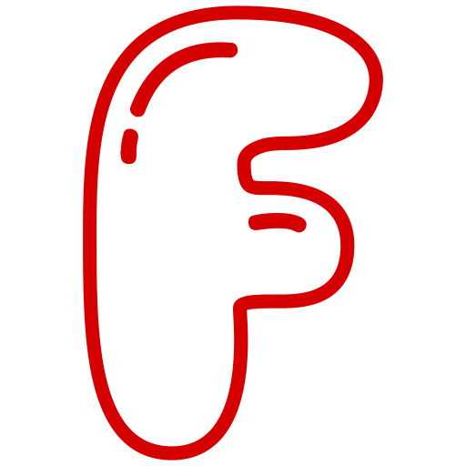 litera f Generic color outline ikona