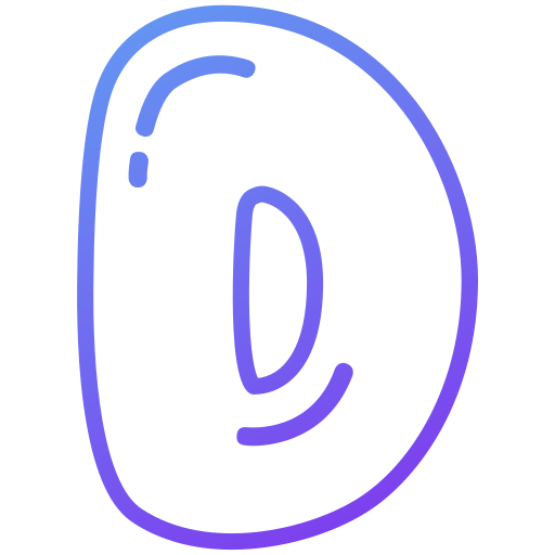 文字d Generic gradient outline icon