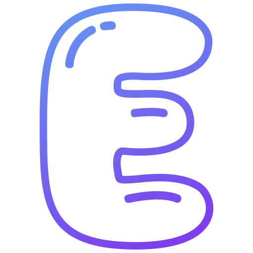 Letter e Generic gradient outline icon