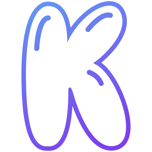 lettre k Generic gradient outline Icône