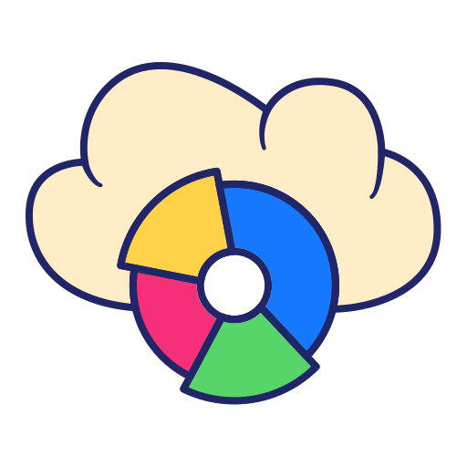 cloud-analyse Generic color lineal-color icon