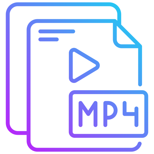 mp4 Generic gradient outline icono