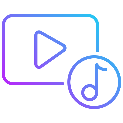 Music video Generic gradient outline icon