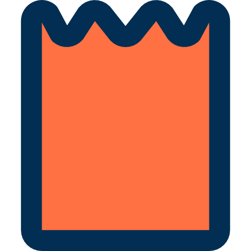 papierowa torba bqlqn Lineal Color ikona