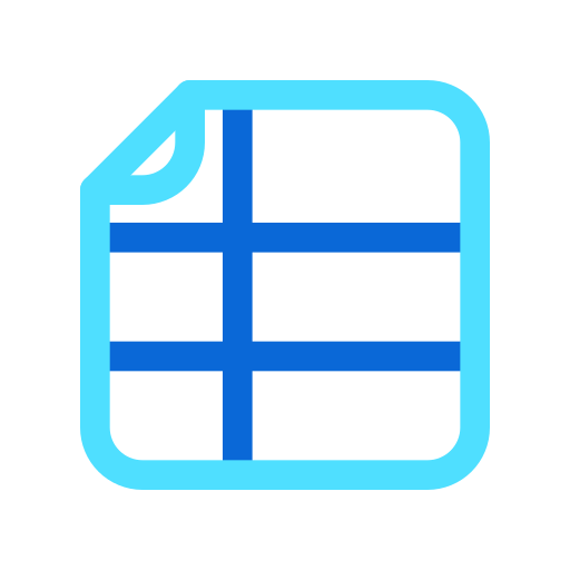 Spreadsheet file format Generic color outline icon