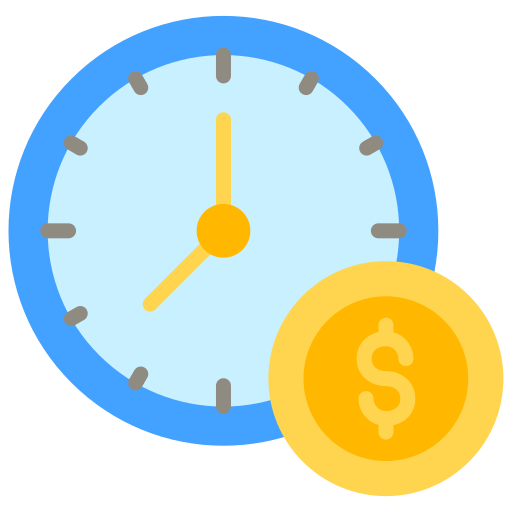 el tiempo es dinero Generic color fill icono