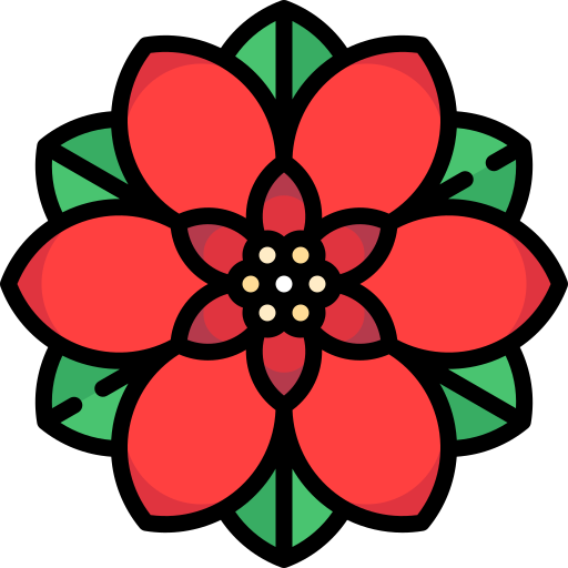 Пуансеттия Special Lineal color иконка