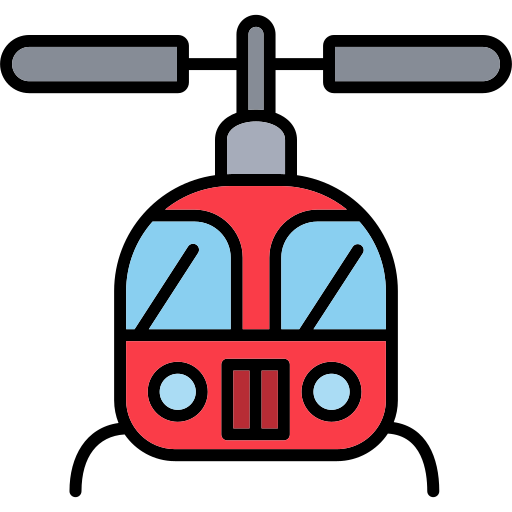 Helicopter Generic color lineal-color icon