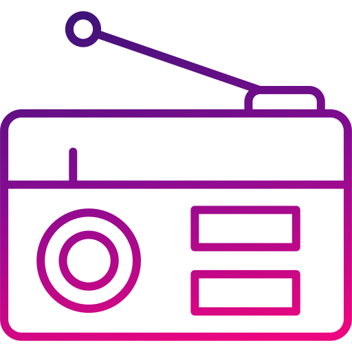 radio Generic gradient outline icon