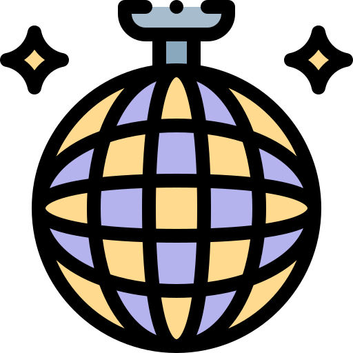 ディスコボール Detailed Rounded Lineal color icon
