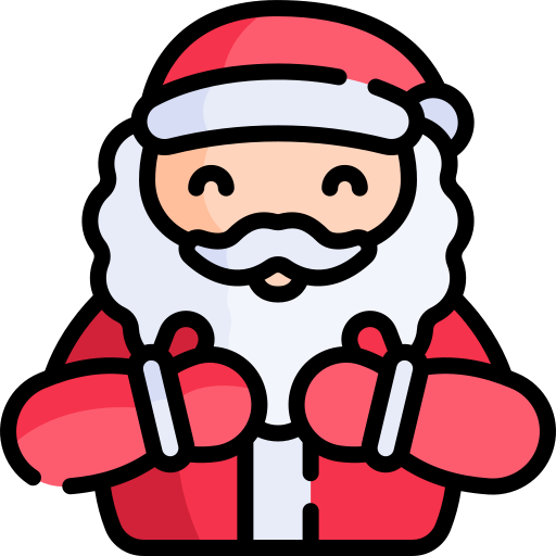 weihnachtsmann Kawaii Lineal color icon