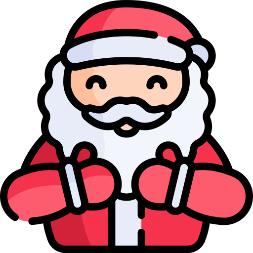 Santa claus Kawaii Lineal color icon